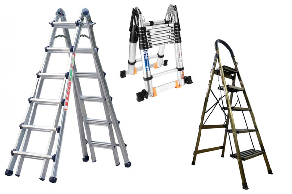 Thang nh&ocirc;m gấp 4 kh&uacute;c cho c&ocirc;ng tr&igrave;nh x&acirc;y dựng chắc chắn, ch&acirc;n đế b&aacute;m tốt